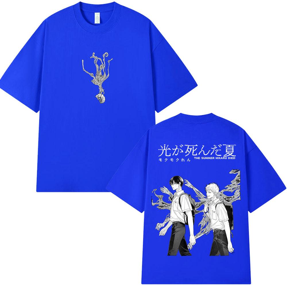 Anime The Summer Hikaru Died Tshirt Hikaru Yoshiki Unisexga Fashion Tshirts Unisex Women 100 Cotton Casual Tops Streetwear Unisex