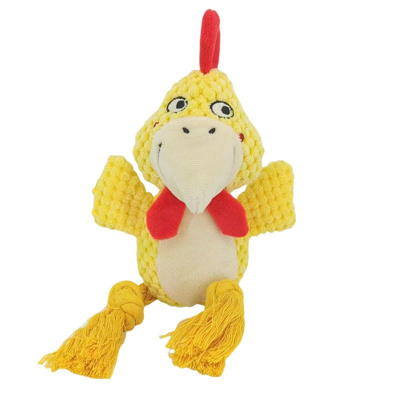 Stuffed Raw Small Joint Dog Plush Chew Toy Indestructible Bite Resistant Sound Puppy Squeaker Dogs Rattle For Pet Toys Supplies