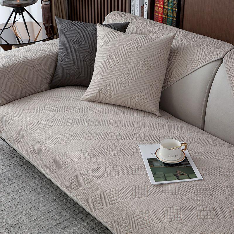 

Скандинавский Минимализм Однотонная Подушка для Дивана Круглый год Чистый Хлопок Ткань Нескользящая Подушка Универсальная для Лета Современный Чехол на Диван Накидка Mocha-Milk Cafe 70 * 70cm