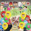 Set of 37 Crayon Birthday Character Birthday Cute and Moe Decorations for and Balloon and Cake Inserts Shin-chan Decorations, Balloons, Balloons,