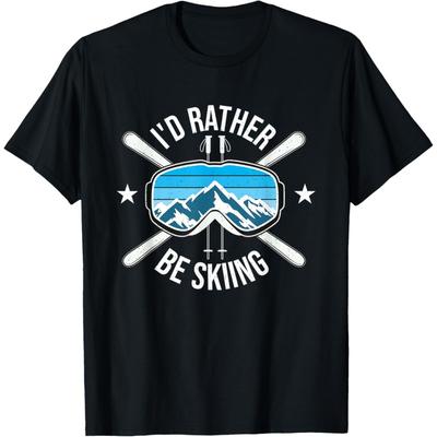 I'd Rather Be Skiing - Ski Winter Sports Freestyle Skier T-Shirt