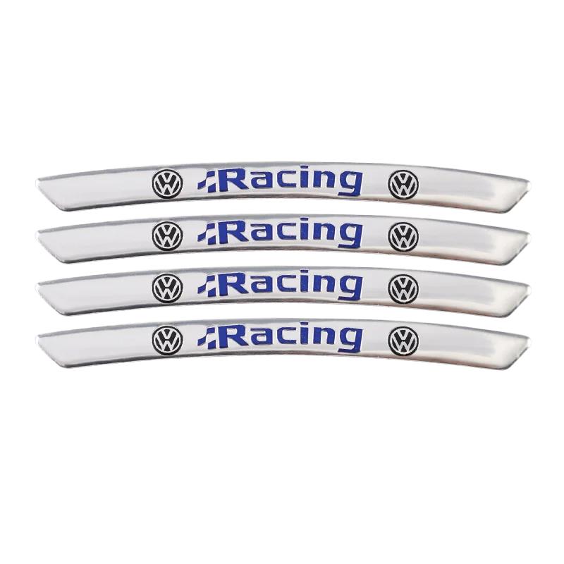 

VW GTI GOLF 2026 Hot For VW VOLKSWAGEN 4pcs Aluminium Alloy Car Wheel Hub Stickers For Volkswagen GTI R-Line R Polo T5 Golf Pass