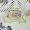 Pain bag Crossbody pain bag Daily versatile transparent baby bag Shoulder canvas Large capacity Campus commuting Pain bag Trendy cool