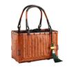Ręcznie pleciona torebka z bambusa: Przenośna Torba Prezentowa na Ceremonię Herbaty