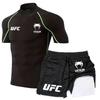 MMA Boxing Shorts Set Men Women - Stretchable Athletic Training Gear Muay Thai Kickboxing Wrestling Fitness