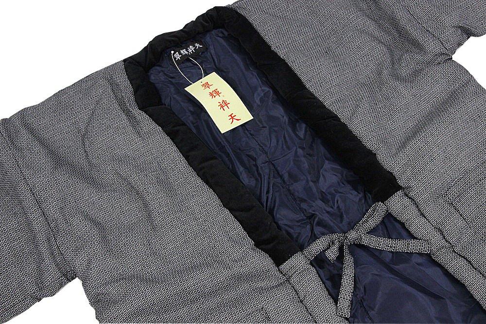 Hanten Free Size LL Size Black x White Dotera Chanchanko Black Free Size [Tosen] Men's