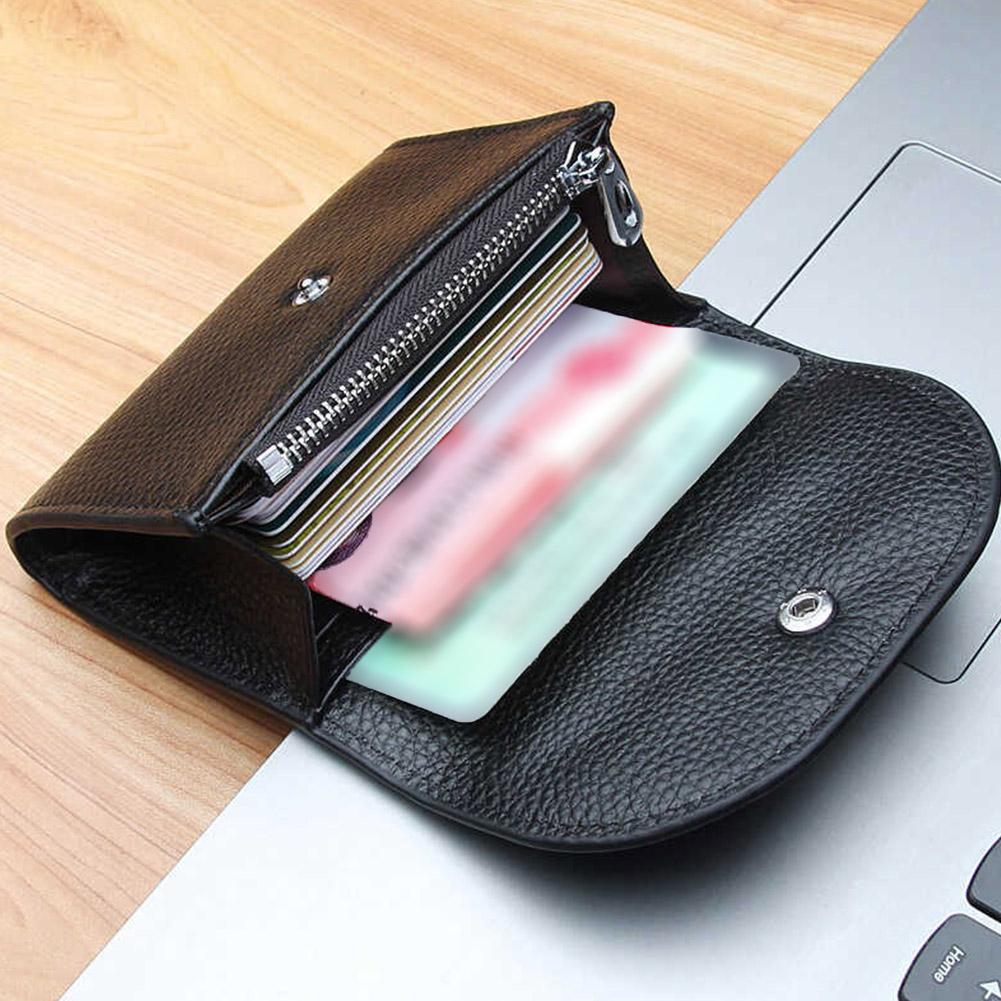 New PU Leather Small For Women Wallet Luxury Envelope Card Holder Brand Designer Multipurpose Zip Coin Cowhide Short Purse 2025