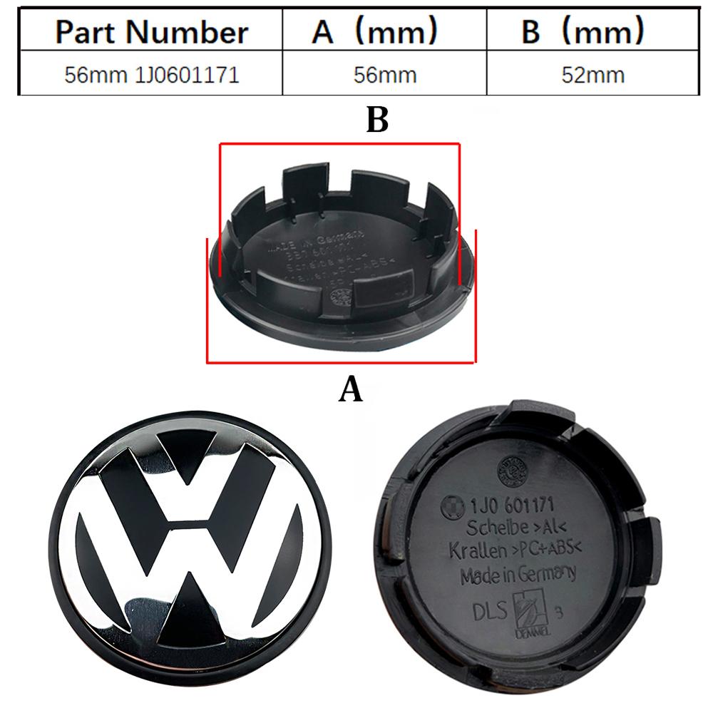 4 SZTUKI 55mm 65mm nakładka na środek felgi do modelarstwa samochodowego emblemat nakrętka piasty pasująca do VW Volkswagen Golf Sharan Passat Tiguan Akcesoria