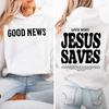 Women's Casual Hoodie Sweatshirt Aesthetic Jesus Saves Print Sportwear Good News Jesus Saves Hoodie Christian Bible Verse Shirts