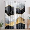 Gray Marble Pattern Curtains Polyester Fabric Suitable Bedroom Living Room Decoration Made Of Machine Washable Area Decor
