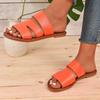 Sandal Slippers Women Spring Summer Casual Outer Wear Set Toe One Strap Flat Bottom Slippers