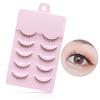 5 Pairs False Eyelash 3D Effect Extension Short Handmade Stems Makeup Natural Thick Soft Lashes for Girl