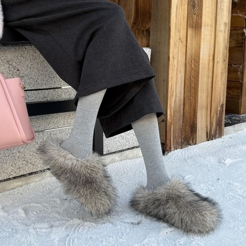 2025 Autumn and Winter Small Man Thick-soled Bag Head Birken Women's Lamb Wool Shoes Bag Head Drag Fleece Warm Lazy Slippers