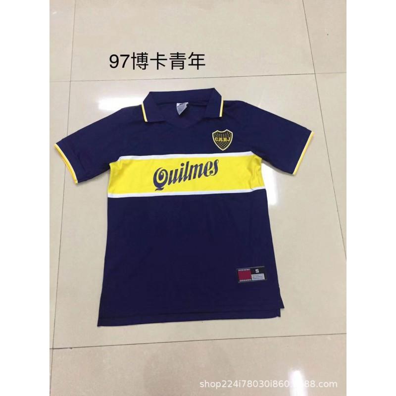 Boca Juniors Retro Fußball Trainings Trikots Heim Auswärts Vintage Fußball Trikots Herren Damen