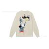 3. Cross-border Stuart long-sleeved printed t-shirt American trendy cylindrical cloth casual loose men and women the same style
