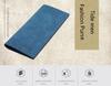 Hengsheng Men's Vintage Long Thin Matte Leather Wallet
