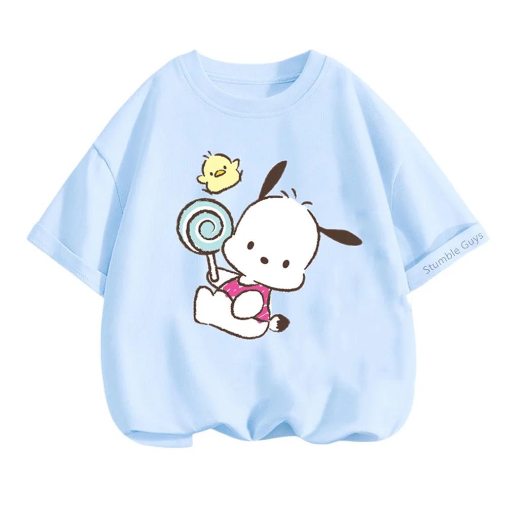 Children's Casual T-Shirt Summer Sanrio Cartoon Short Sleeve Boys' and Girls' Clothing