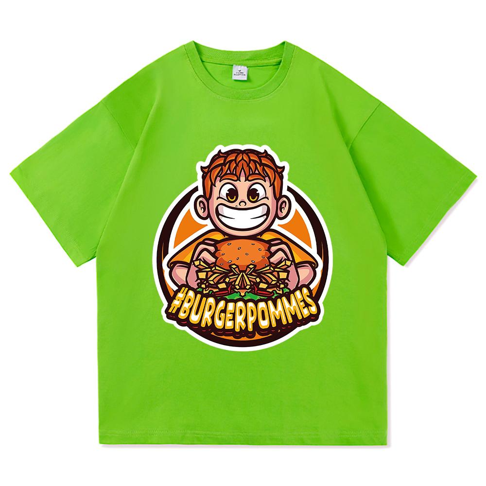 Burgerpommes 2 Tričko Móda Muži Harajuku Estetické Roztomilé Icrimax Tričko Unisex Vysoce Kvalitní Kreslené Ležérní Bavlněná Trička