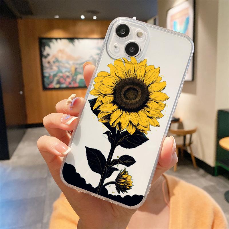 Für iPhone 15 16 14 13 12 mini 11 Pro Max XS X XR SE 7 8 Plus Silikon Klare Hülle Niedliche Cartoon Süßigkeiten Bemalte Handyhülle