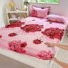 3pcs Print Bedding Set, Soft and Comfortable, Suitable for Bedroom, Guest Room One Fitted Sheet + Two Pillowcases, No Core