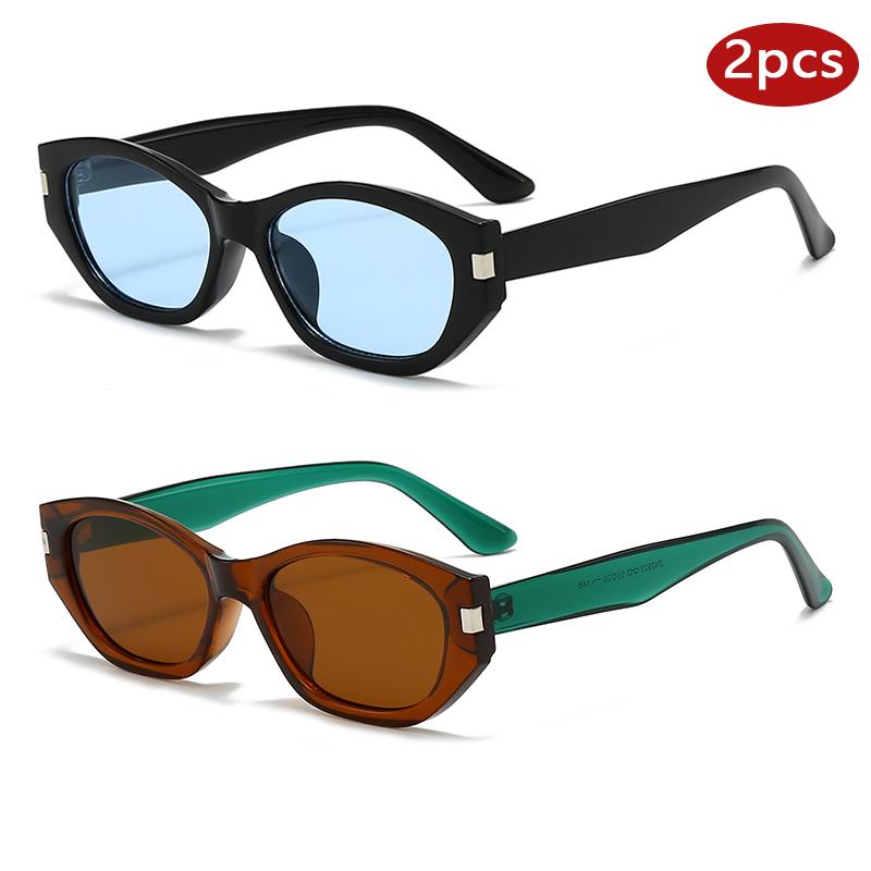 1/2pcs Cat Eye Sunglasses Women Small Frame UV400 Sun Protection Outdoor Trending Celebrities Eyewears