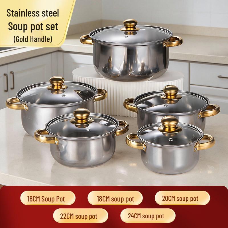 10-Piece Stainless Steel Cookware Set with