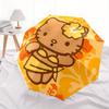 1pc Hibiscus Floral Hello Kitty Umbrella with Plastic Handle,Suitable for All Seasons Home Travel Outdoor UmbrellaSanlio005