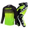 Conjunto de equipamento de motocross para crianças Kits de Jersey e Calça Juvenil criança verde Motocicleta preta 3 4 5 6 7 8 9 10 anos Fato de Off-road azul laranja Enduro cross menino menina