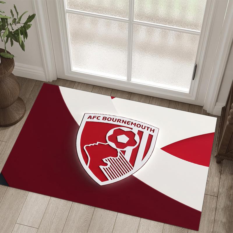 Brentford Football Design Crystal Velvet Carpet Cozy Non?Slip Printed Rug For Bedroom Living Room Entrance