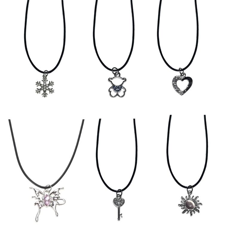 Statement Necklace Adjustable Rope Necklace Fashion Neck Jewelry for Party Daily