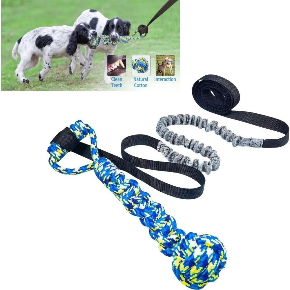 Hanging Pet Dog Tug of War Rope Interactive Outdoor Rope Pulling Toy Dog Elastic Pull Toy Exercise