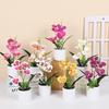 5 sztucznych roślin doniczkowych Phalaenopsis do dekoracji domu i biura Małe rośliny doniczkowe Sztuczne Bonsai Rośliny Zielone