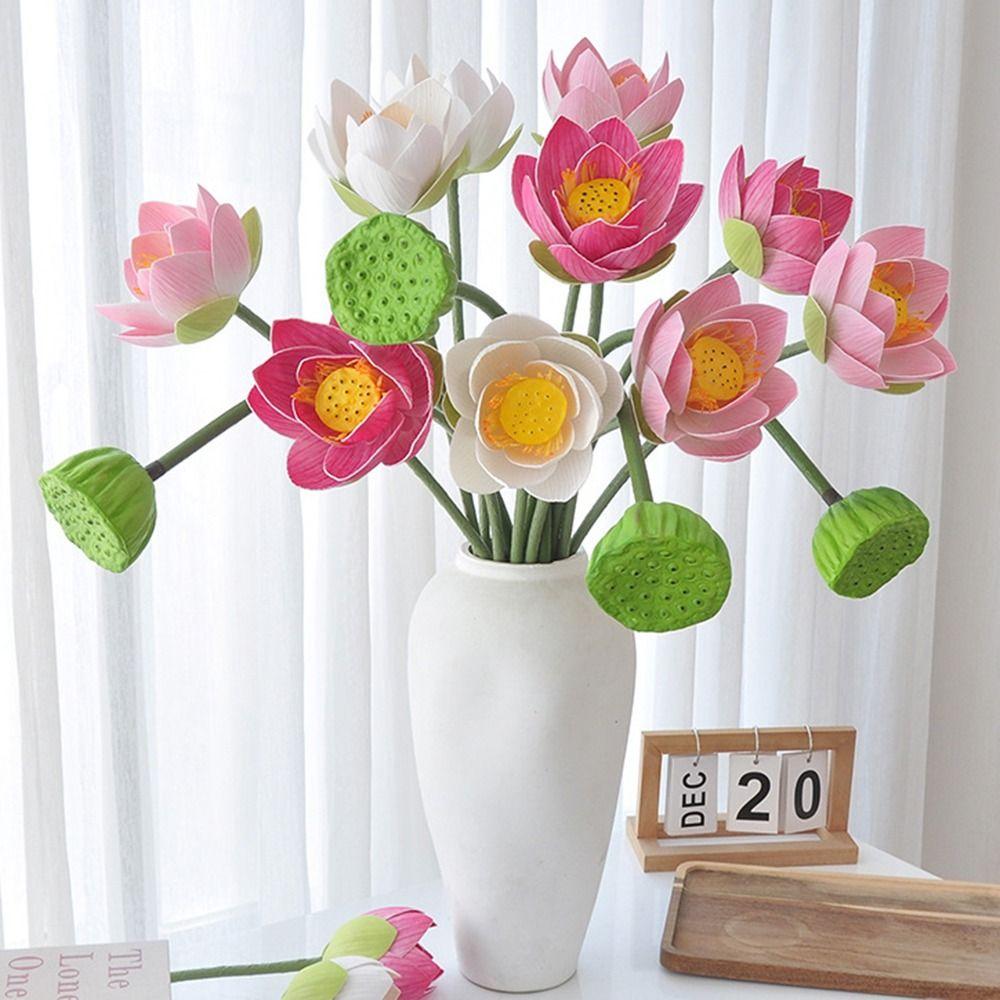 Lifelike Simulated Lotus EVA Decorative Fake Flower Fake Lotus Seedpod  Pastoral Decorative