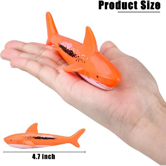 ZHFUYS Diving Pool Toy Underwater Swimming Throwing Diving Torpedo Shark,4 Pack