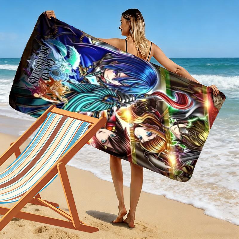 Grand Summoners Print Beach Towel, Large Soft Quick Dry Towel for Beach Camping Swimming