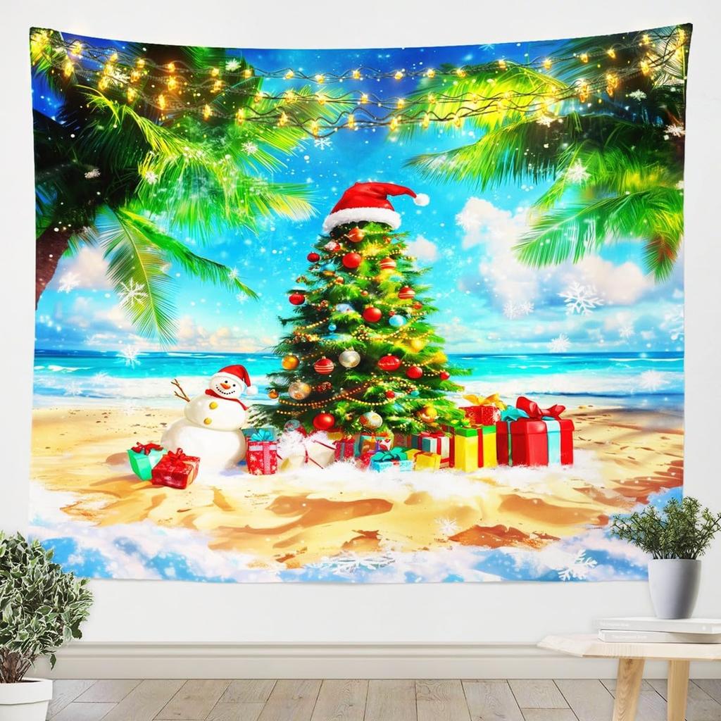 Frohe Weihnachten Wandteppich Neujahr Hintergrund Wandbehang Dekoration Kamin Strümpfe Geschenke Hängestoff