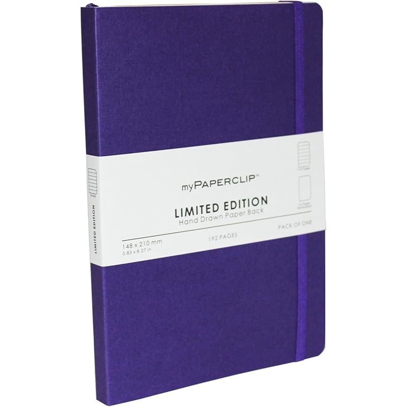 

myPAPERCLIP Limited Edition Notebook | Hand Drawn Paper Back | Notebook For Gifting | Plain, 192 Pages, A5, 100 GSM, Ame 5
