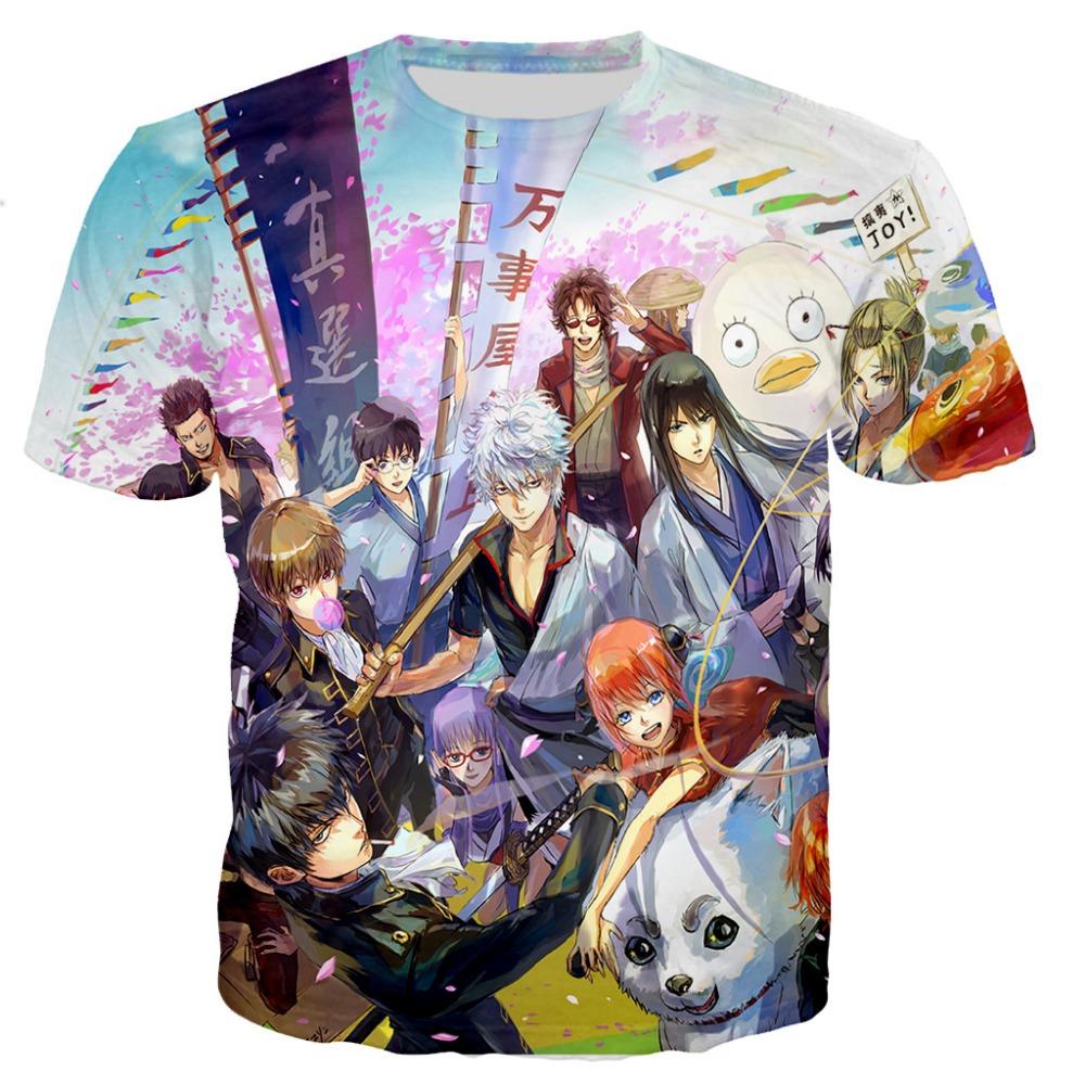Gintama T Shirt Men/women 3D Printed T-shirts Casual Harajuku Style Tshirt Streetwear Tee Tops