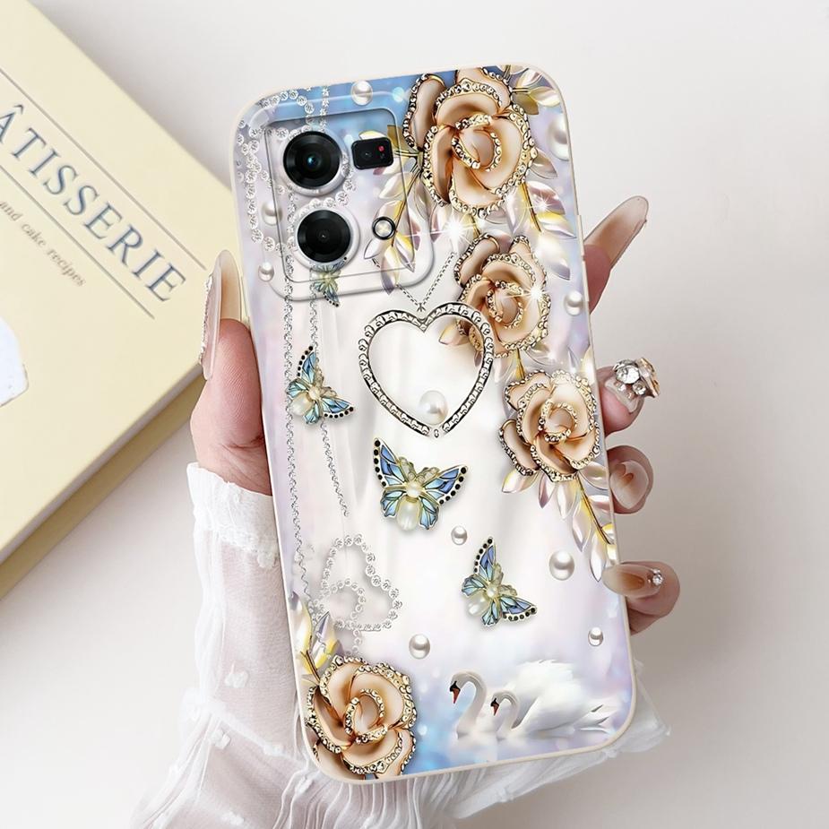 For Oppo F21 Pro 4G Case Reno7 4G CPH2363 Stylish Candy Painted Cover Soft TPU Phone Case For Oppo Reno8 Reno 7 F21Pro 4G Fundas