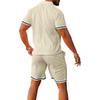 Sommer Kurzarm Shorts Sport und Freizeit Herren Set