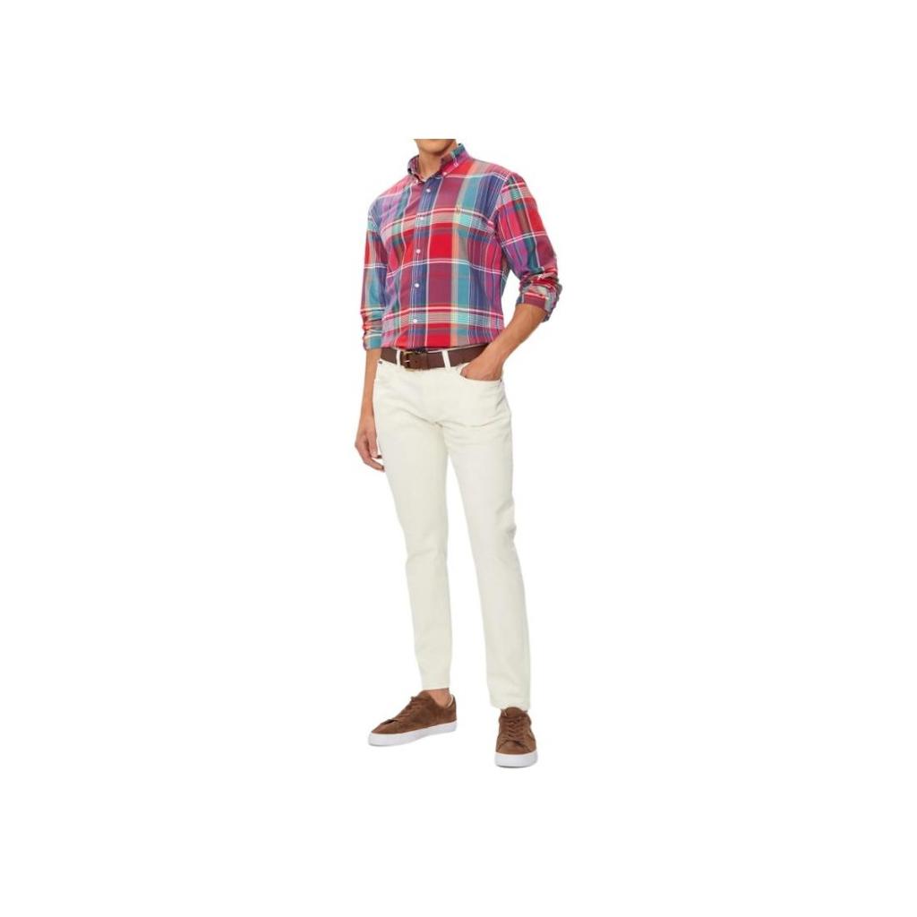 Polo Ralph Lauren Plaid Polo Collar Long Sleeve Shirt Men shirts Multicolor 710944612-001