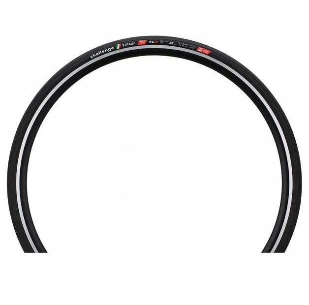 Pneu de route Challenge Strada Pro Tubeless 700C x 25