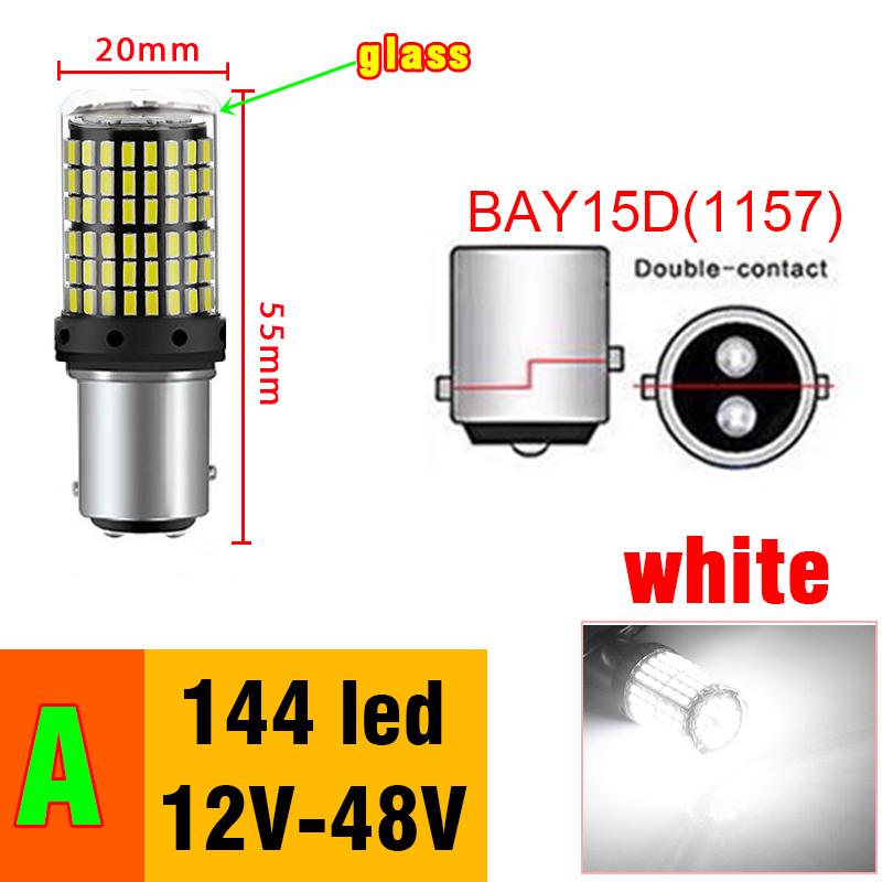 2pcs Led Lamp Turn Lamp Brake Lights Signal Lamp bau15s 1156 1157 BA15S T20 W21/5W 3157 3156 Bulbs 144smd LED Bulb Canbus Lamp