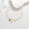 Atoztide Trendy Multi-Element Zircon Cross Star Bracelet for Women Stainless Steel Gold Color Bead Bangle Christmas Jewelry Gift