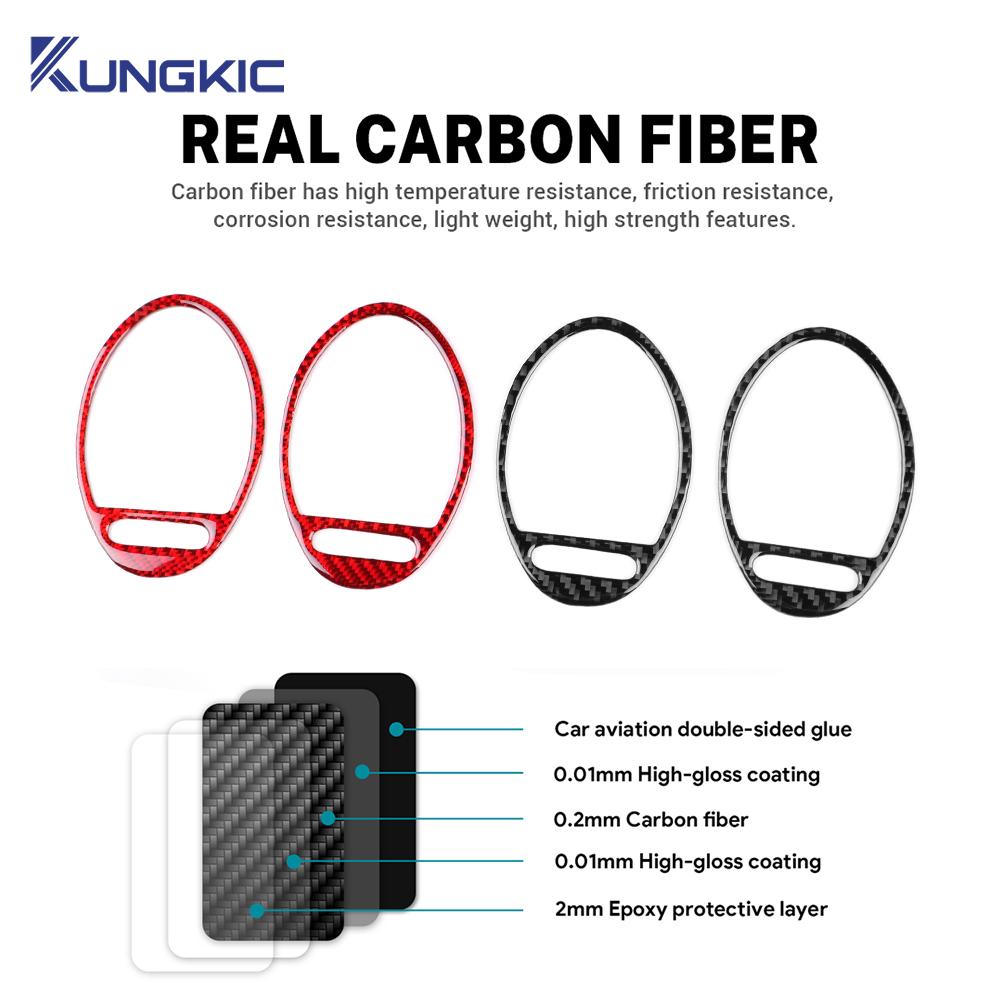 For Mercedes Benz SLK R171 2004 2005 2006 2007 2008 2009 2010 Side Air Vents Sticker Trim Accessories Real Soft Carbon Fiber