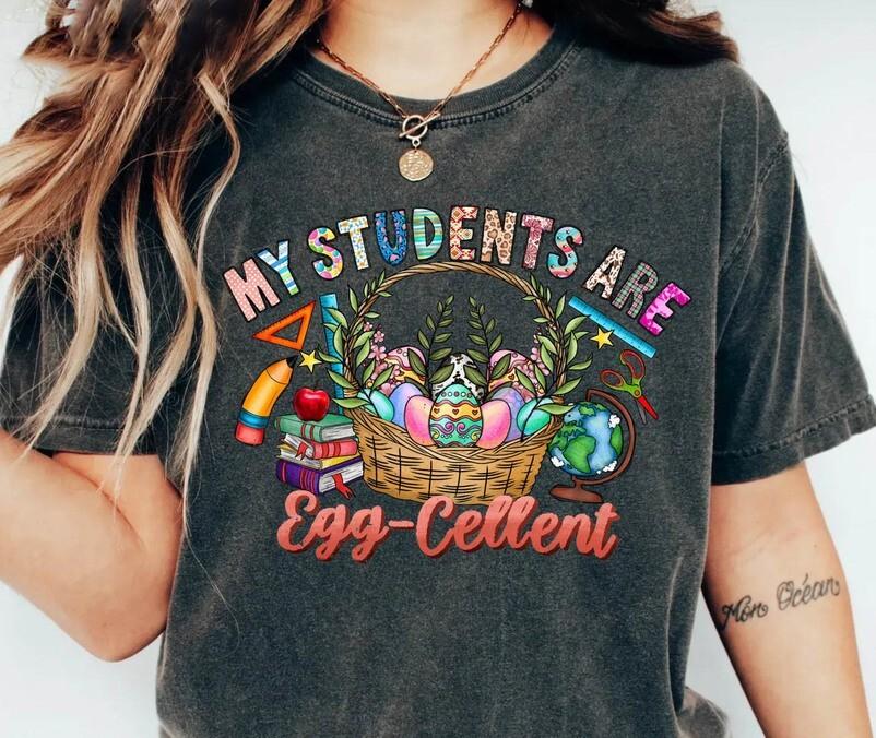 Teacher Easter Shirt Funny Will Trade Students For Easter Eggs Unisex Tee XXXXL