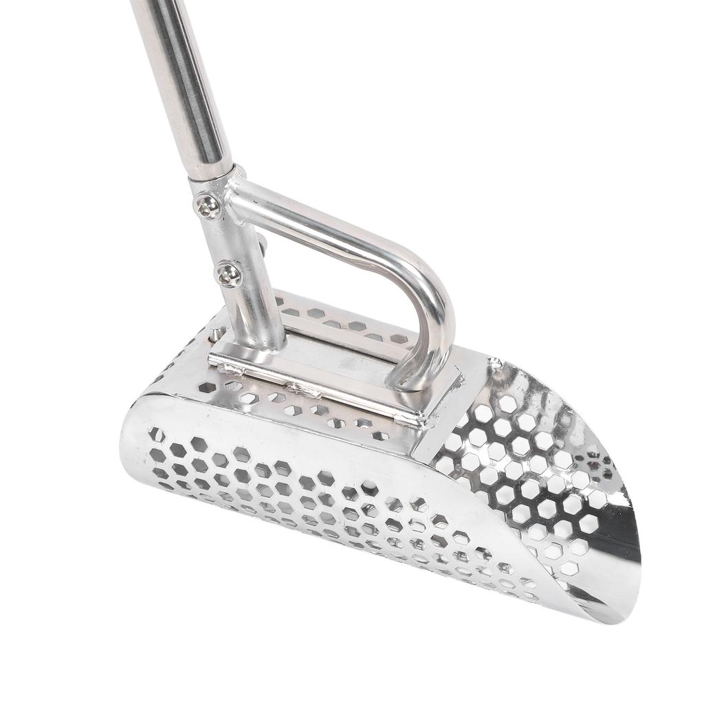 Sand Scoop for Metal Detecting Stainless Steel Fast Sand Sifter Shovel with Long Handle for Underwater Treasure Finding
