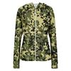 Damen Hoodie mit durchgehendem Reißverschluss, langen Ärmeln, Camouflage-Print und Fronttaschen, leichte Freizeit-Sonnenjacke