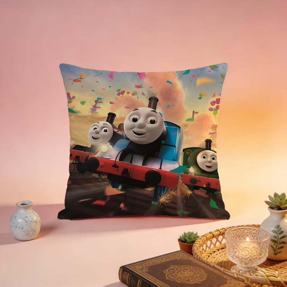 Fashion TThomas and friends posteried Cushion Cover Premium SkinFriendly Pillow Case MultiPurpose for Home Office Travel