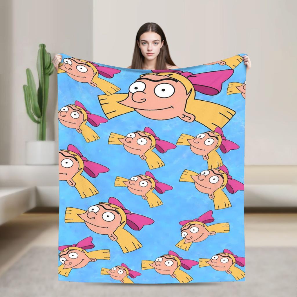 Manta do Hey Arnold Qualidade Macia Manta de Desenho Animado Inverno Crianças Adulto Sofá Cadeira Sofá Cama Colcha Gráfica